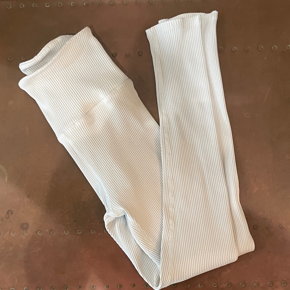 Carbon38 Ribbed White Leggings